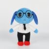 Dog standing wearing blue glasses Plush