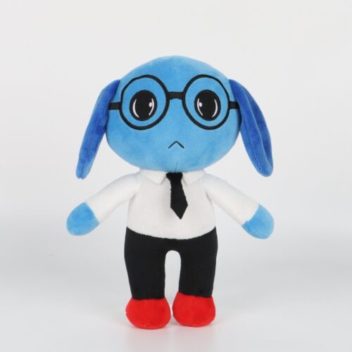 Dog standing wearing blue glasses Plush