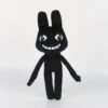 Black, baring-fanged monster in a standing pose. Plush