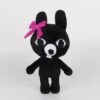 Black Rabbit with a Bow Plush